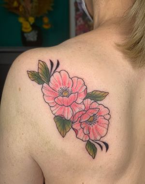 Flowers by Elena Wolf done at Wolf Wood Ink 