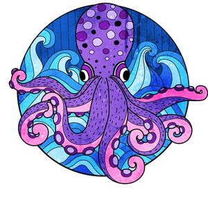 Purple octopus 