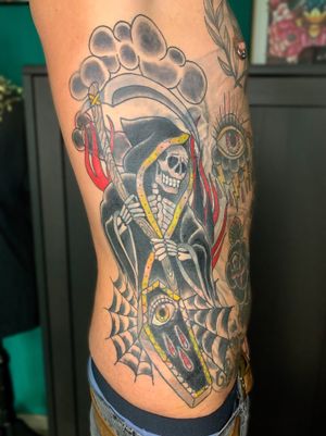 Reaper Tattoo by Elena Wolf done at Wolf Wood Ink 