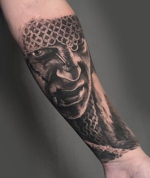 Knight sleeve tattoo
