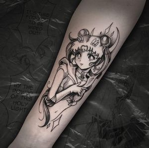 🌙𝑴𝒐𝒐𝒏 𝑷𝒓𝒊𝒔𝒎 𝑷𝒐𝒘𝒆𝒓, 𝑴𝒂𝒌𝒆 𝑼𝒑 If you want to get your first tattoo, but you don't want to go hard for the beginning, a simple fine piece like this cute Usagi is what you need Done at Polis Decay #sailormoontattoo #sailormoon #usagitsukino #usagi #animetattoo #animeink #animeartist #moonprismpower