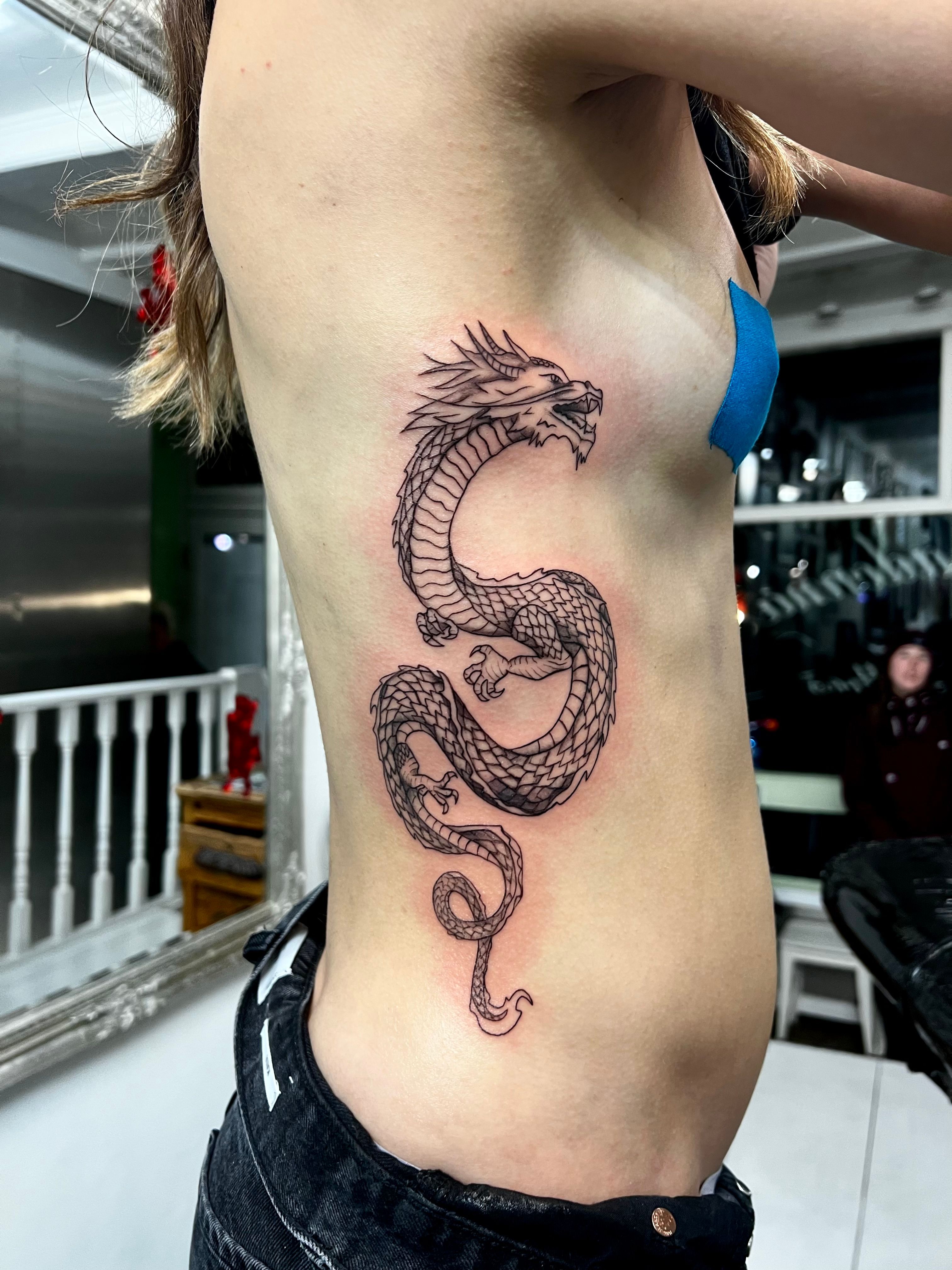 60 Dragon Back Tattoo Designs For Men  Breath Of Power
