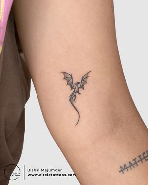 Matching Dragon Tattoo done by Vinay Salunke and Bishal Majumder at Circle Tattoo India 