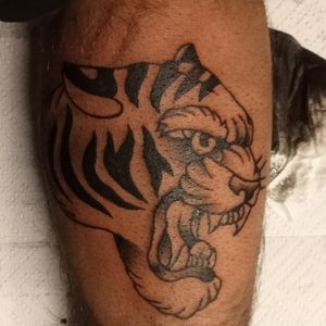 Traditional tiger tattoo flash 