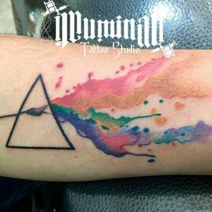 Watercolor Pink Floyd tattoo!!!