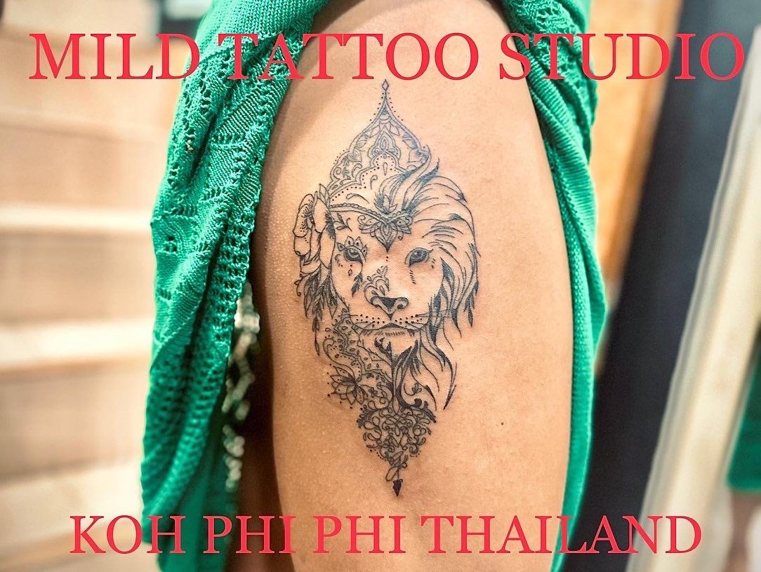 338 Thai Lion Tattoo Images, Stock Photos, 3D objects, & Vectors |  Shutterstock