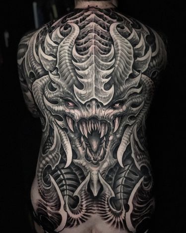 Biomechanical Tattoo by Jeremiah Barba