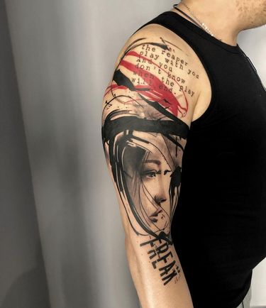 Trash Polka Tattoo by Gianni Disanto