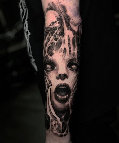 Dark Art Tattoo by Jeremiah Barba