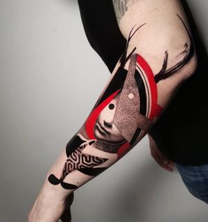 Trash Polka Tattoo by Stefano Galati