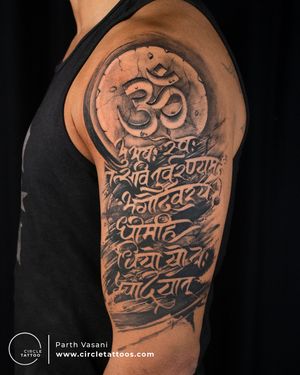 Custom Script Tattoo done by Parth Vasani at Circle Tattoo India 