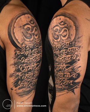 Custom Script Tattoo done by Parth Vasani at Circle Tattoo India 