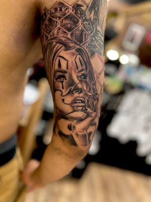 Chicano Woman on Tricep