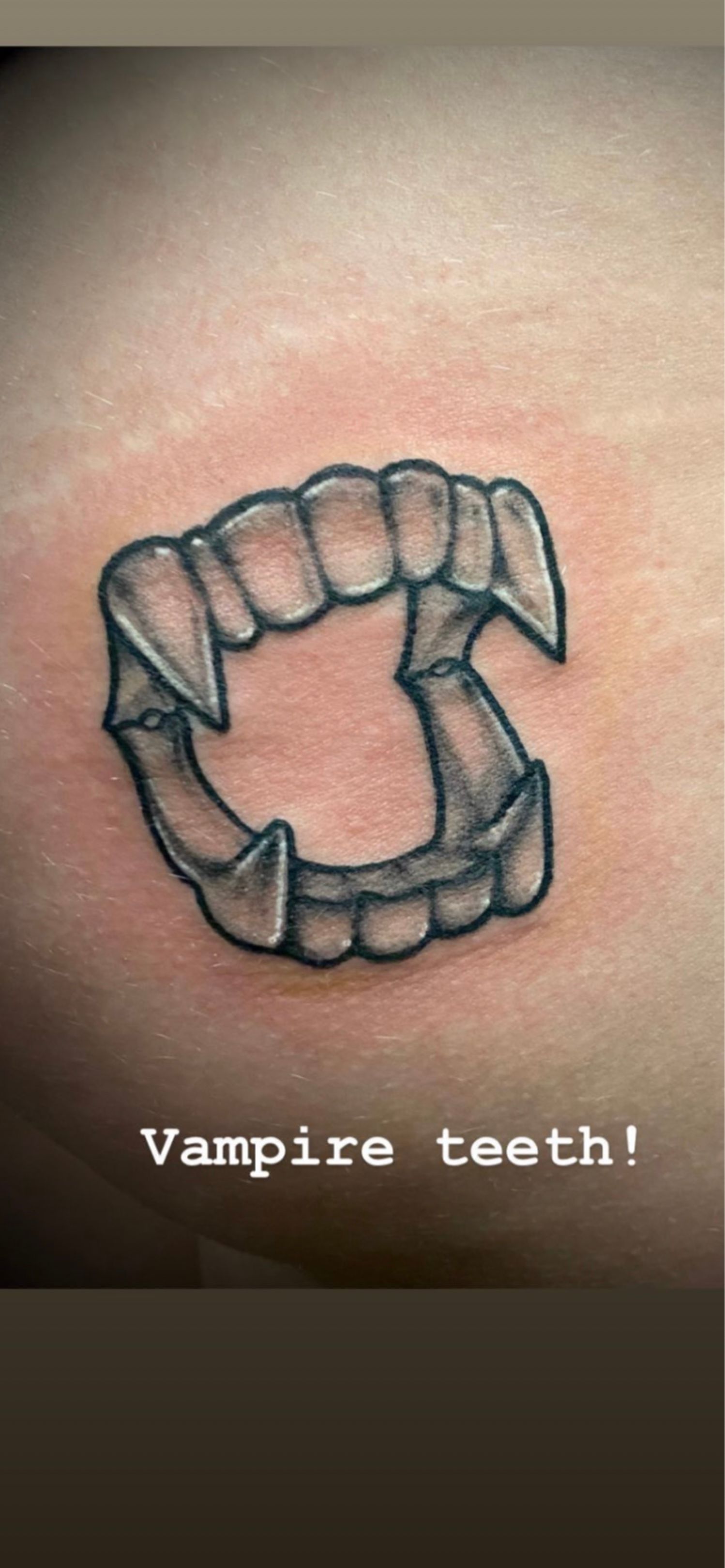 Cracker Joes Tattoo on Twitter Finally got to tattoo these vampire teeth  leftover tlfrom the Spin to Win special Happy Friday tattoos ink  tattooartist cttattoo nytattoo goodtattoos tattoooftheday  vampiretattoo vampire inked tattooed