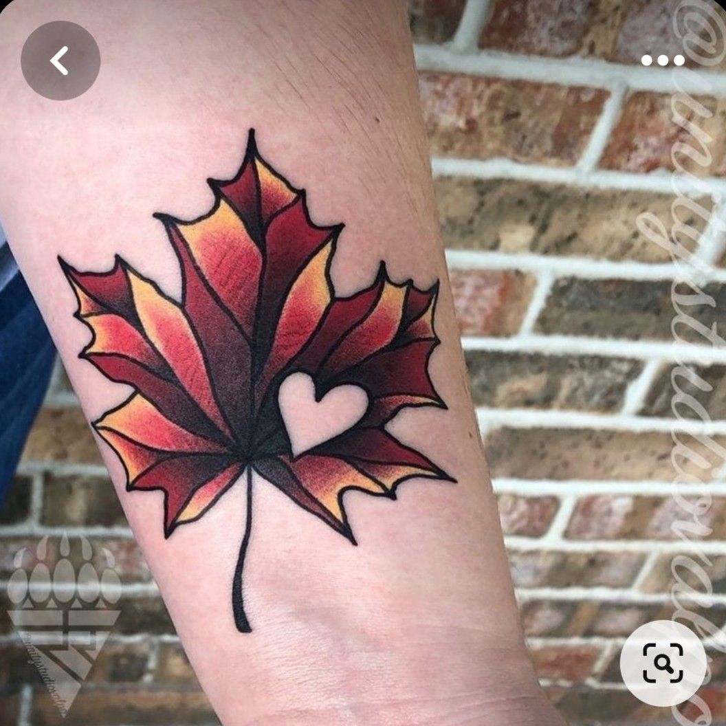 Tattoo uploaded by Vincefineart  Maple Leaf Tattoo realized by  vincefineart  Tattoodo