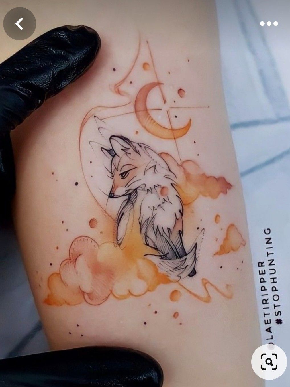 Karina Cabrera Tattoos  Cute little watercolor fox  fox foxtattoo  watercolortattoo evolvink  Facebook