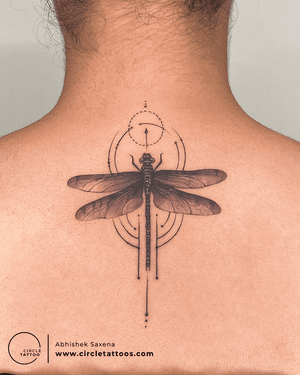 Dragonfly Tattoo done by Abhishek Saxena at Circle Tattoo Delhi