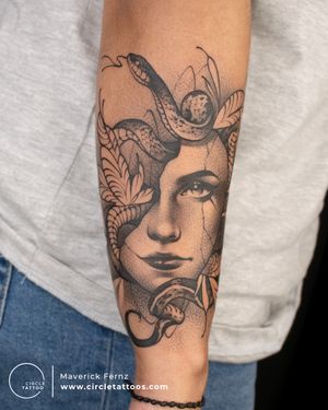 Custom Medusa Tattoo done by Maverick Fernz at Circle Tattoo India 