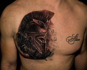 Cover up  spartan tattoo