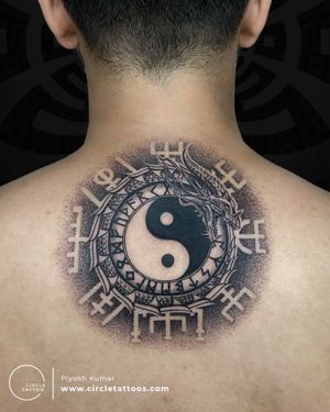 Ying Yang Custom Tattoo done by Piyush Kumar at Circle Tattoo Delhi