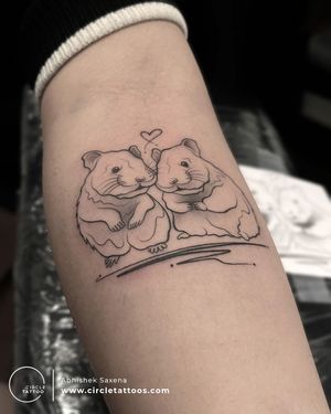 Hamster Tattoo done by Abhishek Saxena at Circle Tattoo Delhi