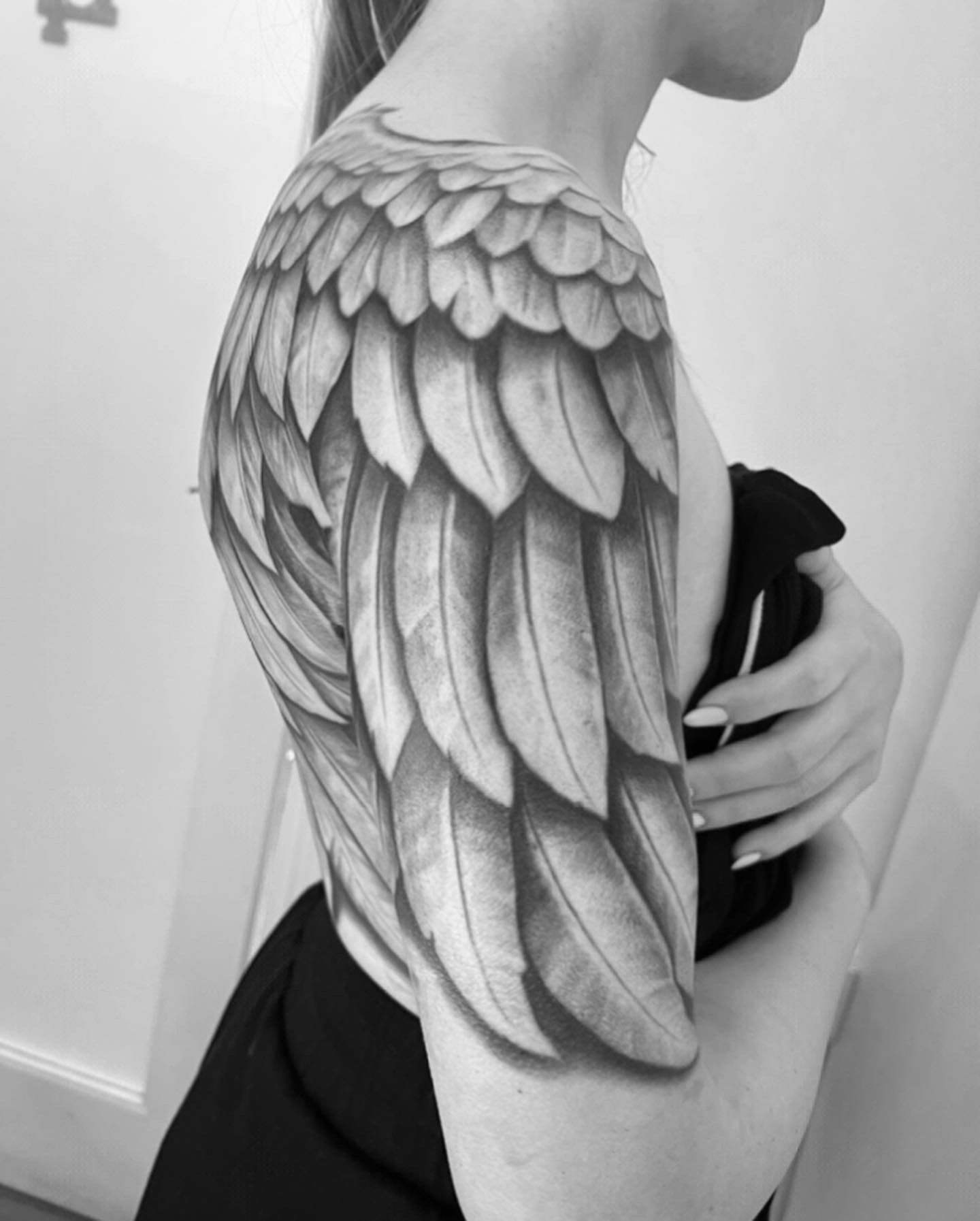 angel wings tattoo meaning on waist｜TikTok Search