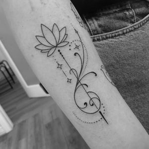 Ornamental flower tattoo