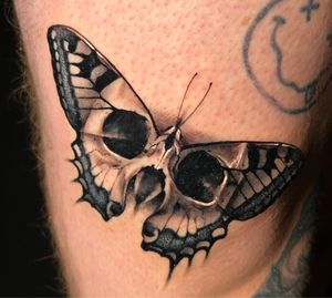 Sick butterfly with a skull in the wings fresh from ATX!