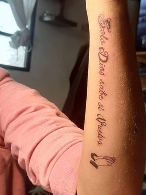 Tatto N°7Escrito, letras"solo dios sabe si vuelvo"#flashtatto