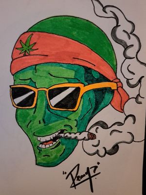 Paul Inspired piece, "smoke up buddy" 👽