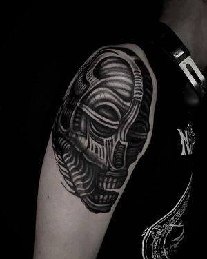 Dark biomechanical skull created based on customer wishes by our resident @fla_ink Books/info in our Bio: @southgatetattoo • • • #biomechanicaltattoo #biomechanicalskull #dark #darkskull #darkart #tattoolovers #londontattoo #london #southgatetattoo #sgtattoo #southgatepiercing #londontattooartist #southgate