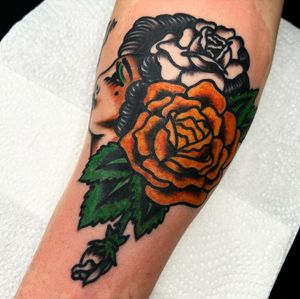 Express your femininity with this exquisite traditional tattoo on your forearm by Alessandro Lanzafame. Adorned with a beautiful flower, this design captures the essence of strength and beauty.