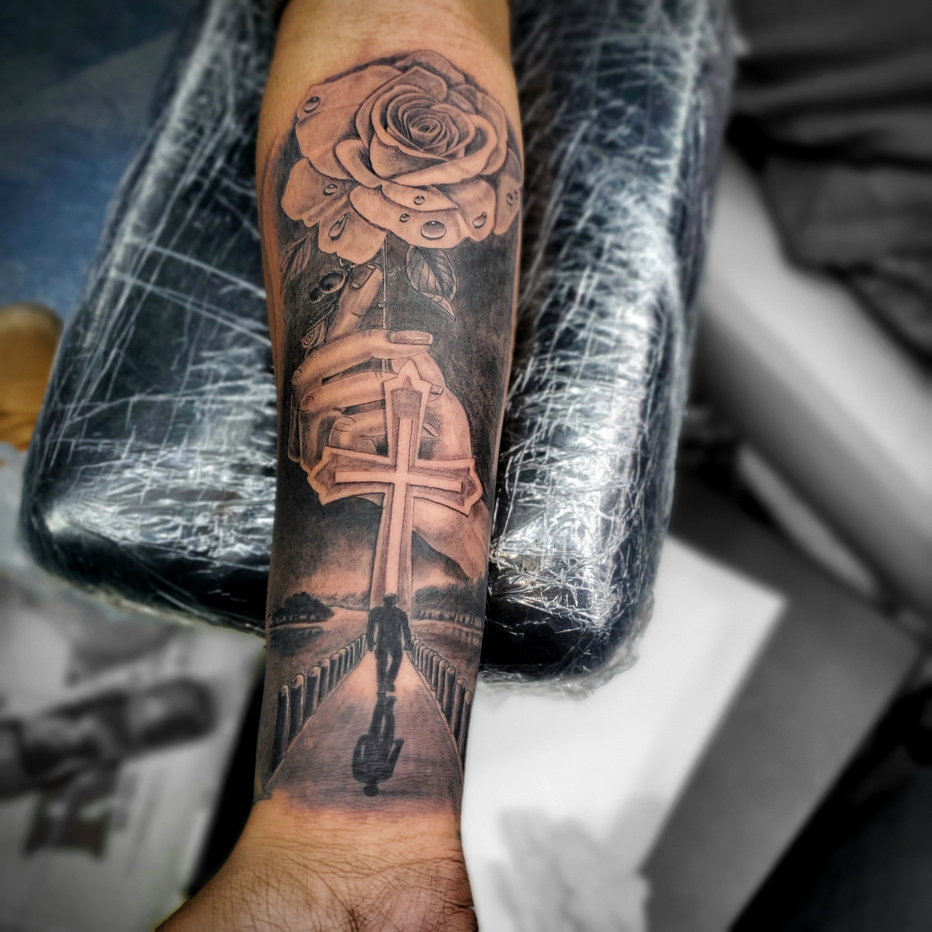 mens below knee leg sleeve tattoos｜TikTok Search