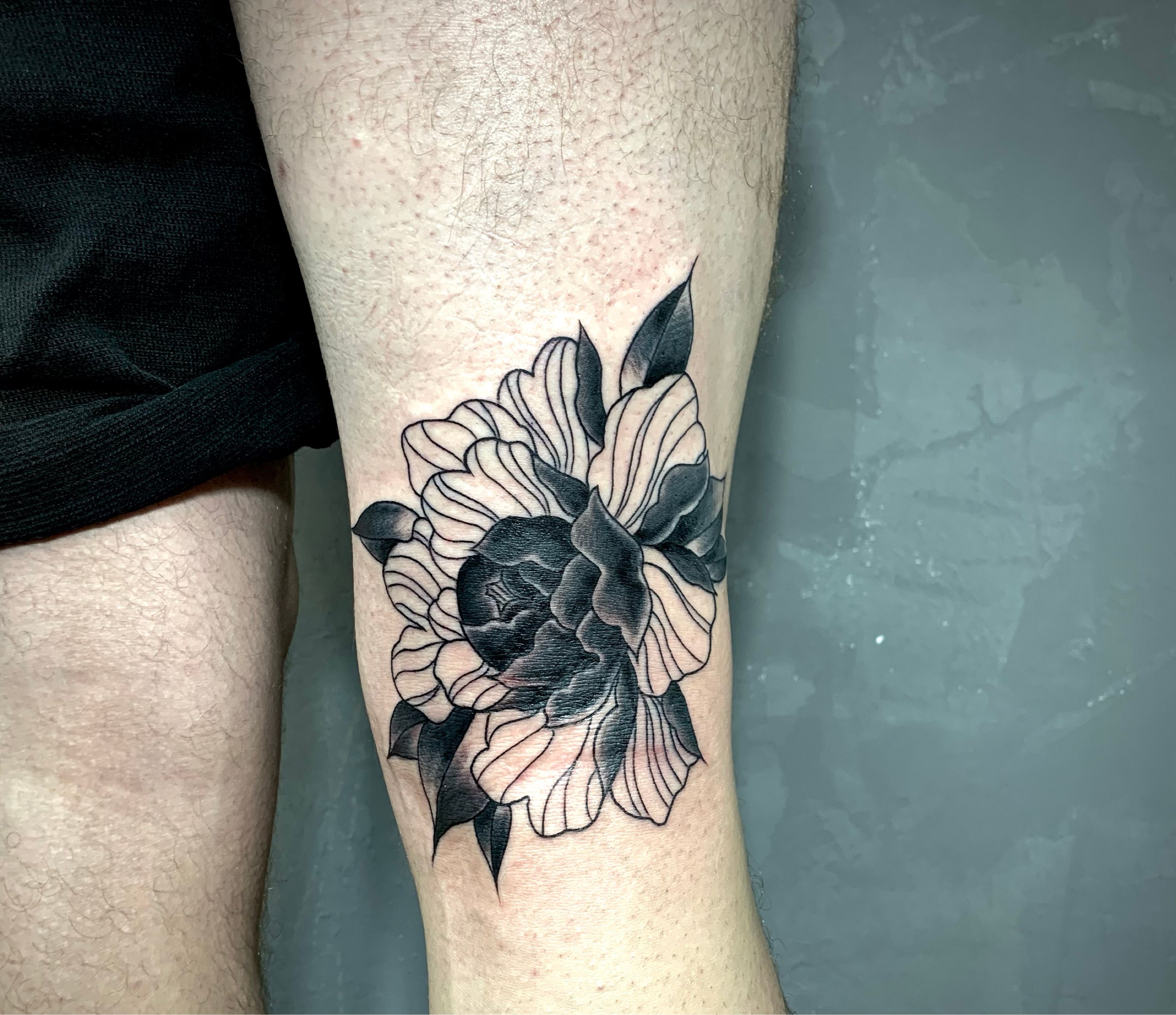 Peony tattoo  Visions Tattoo and Piercing
