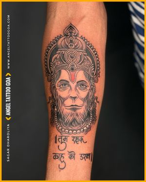 Hunuman Tattoo Done By Sagar Dharoliya At Angel Tattoo Goa, Best Tattoo Artist in Goa, Best Tattoo Studio in Goa, Best Tattoo Shop in Goa, Best Tattoo Studio in Baga Goa, Best Tattoo Artist in Baga Goa ••Follow Us On Instagram @angeltattoostudiogoa••Call & Book Your Appointment 9960107775 / 9834870701#angeltattoogoa#angeltattoostudiogoa#besttattooartistingoa#besttattoostudioingoa#besttattooartistinbagagoa#besttattoostudioinbagagoa#besttattooartistincalangute#besttattooshopingoa