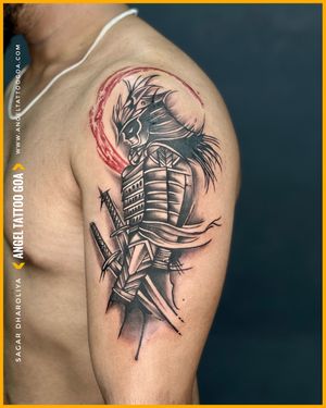 Japanese Samurai Tattoo By Sagar Dharoliya At Angel Tattoo Goa, Best Tattoo Artist in Goa, Best Tattoo Studio in Goa, Best Tattoo Shop in Goa, Best Tattoo Studio in Baga Goa, Best Tattoo Artist in Baga Goa ••Follow Us On Instagram @angeltattoostudiogoa••Call & Book Your Appointment 9960107775 / 9834870701#angeltattoogoa#angeltattoostudiogoa#besttattooartistingoa#besttattoostudioingoa#besttattooartistinbagagoa#besttattoostudioinbagagoa#besttattooartistincalangute#besttattooshopingoa