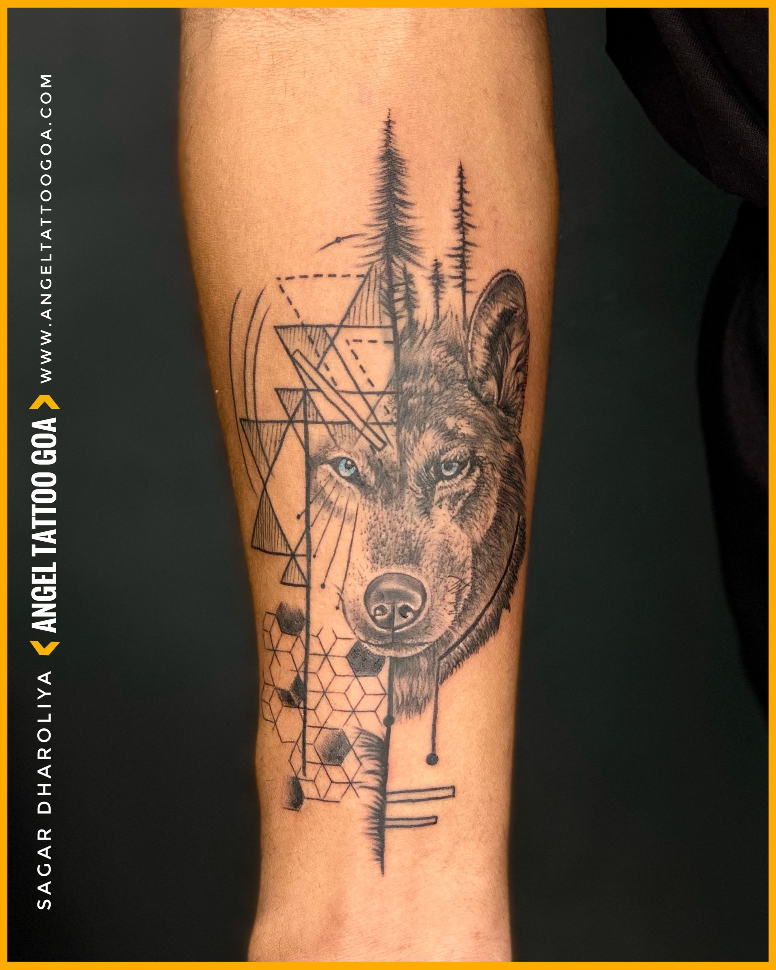 Tattoo uploaded by Angel Tattoo Studio Goa • Wolf Tattoo By Sagar Dharoliya  At Angel Tattoo Goa, Best Tattoo Artist in Goa, Best Tattoo Studio in Goa,  Best Tattoo Shop in Goa,