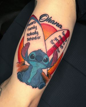 • Ohana • custom colour piece by our resident @dr.ivo_tattoo 
Get in touch to book with Ivo! 
Books/info in our Bio: @southgatetattoo 
•
•
•
#stitchtattoo #ohanatattoo #ohanameansfamily #ohana #london #southgatepiercing #southgate #londontattoo #southgatetattoo #londontattooartist #sgtattoo