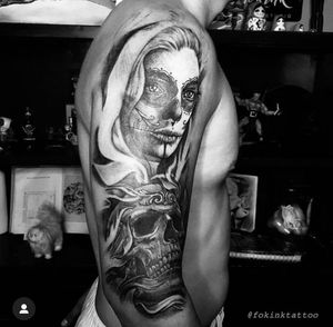 Katrina & Skull@ Fokink Tattoo 