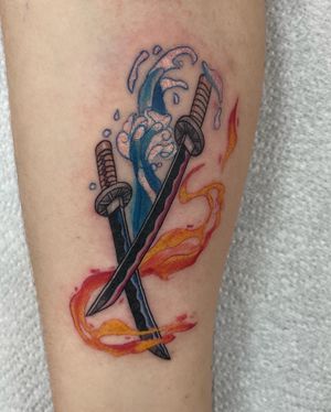 Anime sword tattoo