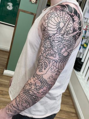 Dm me for bookings at @lifestooshort.studio and @limerick_tattoo_convention 
#ryutattoo #dragontattoo #japanesedragon #japanesedragontattoo #irezumi #irezumitattoo #coverup #coveruptattoo #sleeve #sleevetattoo #japanesesleeve #dragonsleeve #dublintattoo #dublintattooartist #dublintattoostudio #dublintattoos