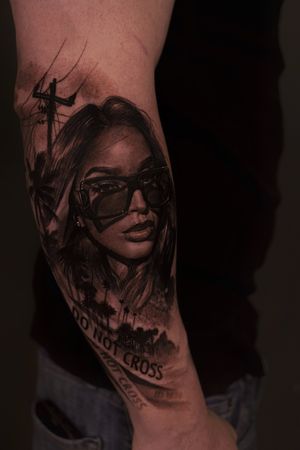 Chicano Portrait Glasses LA Realistic tattoo