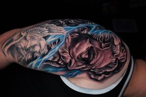 Poseidon and Pegasus tattoo