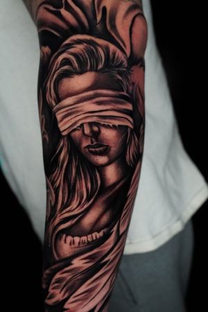 Lady justice black and grey 