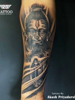 Hanuman dada tattoo
