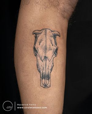 Skull Tattoo done by Maverick Fernz at Circle Tattoo India