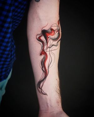 Get a stunning watercolor sketchwork tattoo on your forearm by Aygul for a unique and artistic look.