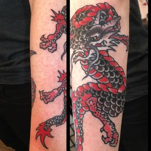 Get a stunning illustrative dragon tattoo on your forearm by the talented artist Kiko Lopes. Embrace the power and symbolism of the legendary creature in Japanese style.