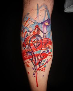Elegant tattoo by Aygul featuring intricate sketchwork design in watercolor style.