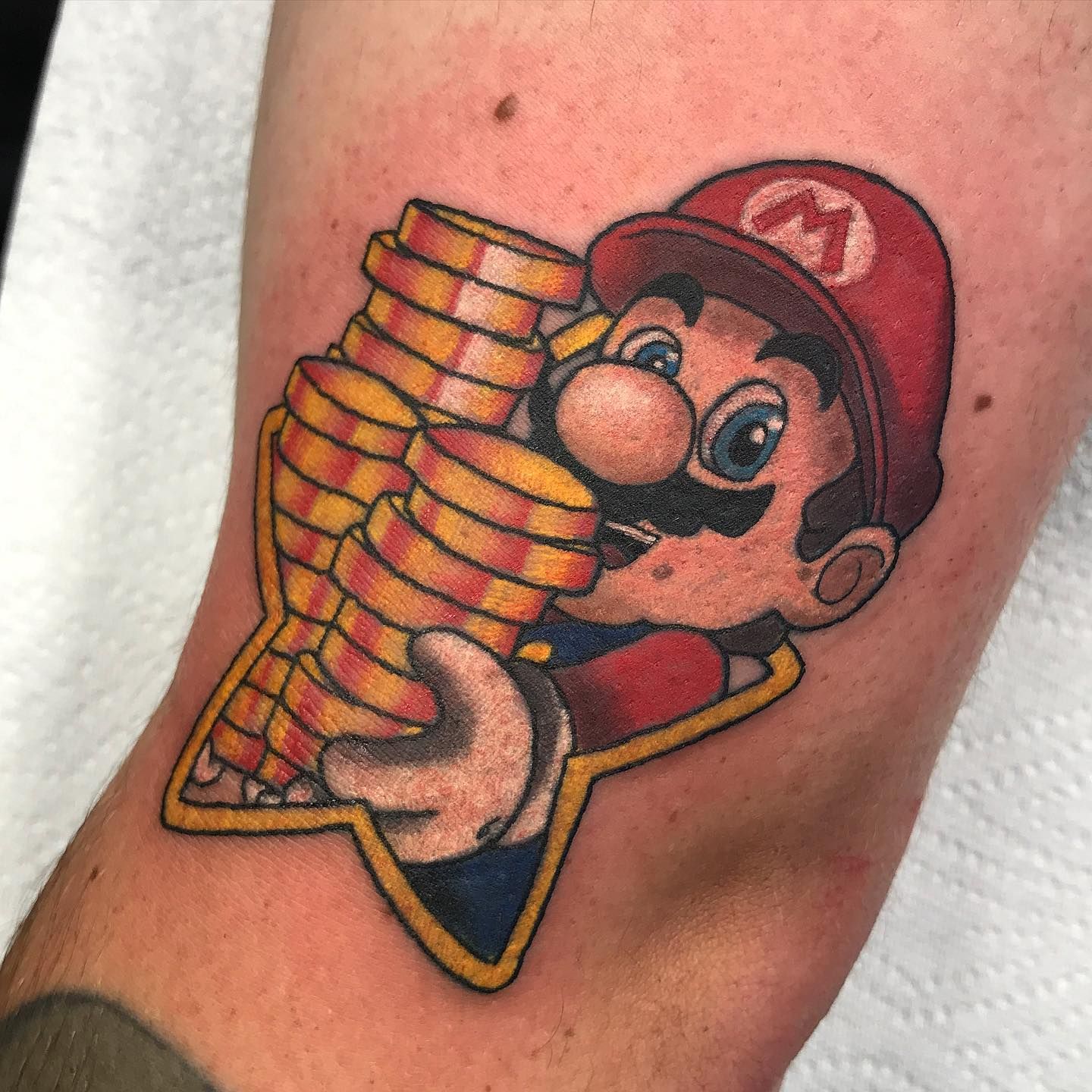 Super Mario Bros tattoo by Marc Durrant  Post 23217